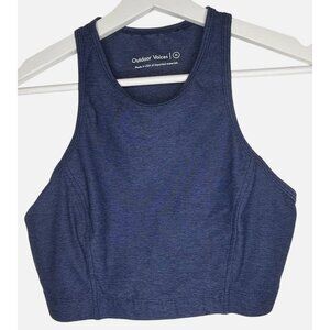 Outdoor Voices Womens Navy Racerback Sports Bra M High Neck Cropped
